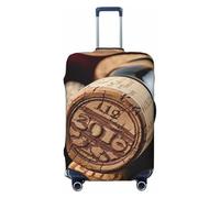 LHBWCVN Weinflaschen-Gepäckhülle im Vintage-Stil, TSA-geprüft, waschbarer Koffer-Schutz, passend für 45,7 - 81,3 cm, kratzfeste Kofferabdeckung, Handgepäckhülle, Reisegepäckhülle, Schwarz , L