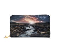 LHCVSFGW Leder Geldbörse für Damen Herren Bifold Wallet Ultra Slim Kreditkartenetui Dezente Atmosphäre Damen Clutch Geldbörse, Schwarz, Einheitsgröße, Schwarz , Einheitsgröße