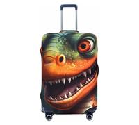 LHCVSFGW Reisegepäck-Abdeckung, brüllender Drache, Koffer-Schutz, elastisch, waschbar, kratzfest, Gepäckabdeckung, dicker Gepäckschutz, passend für 45,7 - 81,3 cm Gepäck, Schwarz , XL