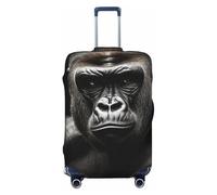 LHCVSFGW Reisegepäck-Abdeckung, Gorilla-Koffer-Schutz, elastisch, waschbar, kratzfest, Gepäckabdeckung, dicker Gepäckschutz, passend für 45,7 - 81,3 cm Gepäck, Schwarz , L