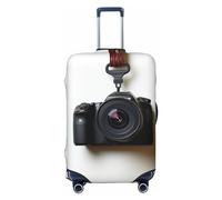 LHCVSFGW Reisegepäck-Abdeckung, Kamera, zum Aufhängen an weißer Wand, Koffer-Schutz, elastisch, waschbar, kratzfest, Gepäckabdeckung, dicker Gepäckschutz, passend für 45,7 - 81,3 cm Gepäck, Schwarz ,