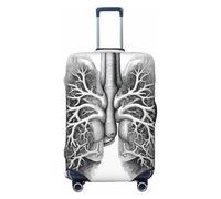 LHCVSFGW Reisegepäck-Abdeckung, Lungen-Vektorbild, Koffer-Schutz, elastisch, waschbar, kratzfest, Gepäck, Kofferabdeckung, dicker Gepäckschutz, passend für 45,7 - 81,3 cm Gepäck, Schwarz , M