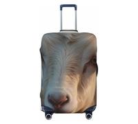 LHCVSFGW Reisegepäck-Abdeckung, Ziegen-Koffer-Schutz, elastisch, waschbar, kratzfest, Gepäckabdeckung, dicker Gepäckschutz, passend für 45,7 - 81,3 cm Gepäck, Schwarz , M