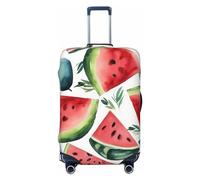 LHCVSFGW Reisegepäckabdeckung, Aquarell-Wassermelonen-Muster, Koffer-Schutz, elastisch, waschbar, kratzfest, Gepäckabdeckung, dicker Gepäckschutz, passend für 45,7 - 81,3 cm Gepäck, Schwarz , XL