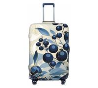 LHCVSFGW Reisegepäckabdeckung, Feld der Blaubeeren, Koffer-Schutz, elastisch, waschbar, kratzfest, Gepäckabdeckung, dicker Gepäckschutz, passend für 45,7 - 81,3 cm Gepäck, Schwarz , M