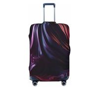 LHCVSFGW Reisegepäckabdeckung, gewellte Textur, Koffer-Schutz, elastisch, waschbar, kratzfest, Gepäckabdeckung, dicker Gepäckschutz, passend für 45,7 - 81,3 cm Gepäck, Schwarz , S