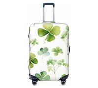 LHCVSFGW Reisegepäckabdeckung, Kleeblatt-Koffer-Schutz, elastisch, waschbar, kratzfest, Gepäckabdeckung, dicker Gepäckschutz, passend für 45,7 - 81,3 cm Gepäck, Schwarz , XL