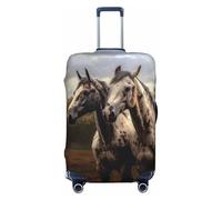 LHCVSFGW Reisegepäckabdeckung, Kofferschutz, elastisch, waschbar, kratzfest, Gepäckabdeckung, dicker Gepäckschutz, passend für Gepäck von 45,7 - 81,3 cm, Schwarz , M