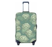 LHCVSFGW Reisegepäckabdeckung, Kohlmuster, Koffer-Schutz, elastisch, waschbar, kratzfest, Gepäckabdeckung, dicker Gepäckschutz, passend für 45,7 - 81,3 cm Gepäck, Schwarz , L