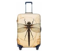 LHCVSFGW Reisegepäckabdeckung, Libelle auf Sonnenblume, Koffer-Schutz, elastisch, waschbar, kratzfest, Gepäckabdeckung, dicker Gepäckschutz, passend für 45,7 - 81,3 cm Gepäck, Schwarz , M