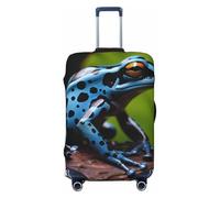 LHCVSFGW Reisegepäckabdeckung, Motiv: Dartfrosch, blau, elastisch, waschbar, kratzfest, Gepäckabdeckung, dicker Gepäckschutz, passend für 45,7 - 81,3 cm Gepäck, Schwarz , M
