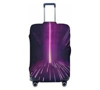 LHCVSFGW Reisegepäckabdeckung, violette Strahlen, Koffer-Schutz, elastisch, waschbar, kratzfest, Gepäckabdeckung, dicker Gepäckschutz, passend für 45,7 - 81,3 cm Gepäck, Schwarz , L
