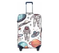 LHCVSFGW Reisegepäckabdeckung, Weltraumthema, Koffer-Schutz, elastisch, waschbar, kratzfest, Gepäckabdeckung, dicker Gepäckschutz, passend für 45,7 - 81,3 cm Gepäck, Schwarz , XL