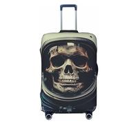 LHCVSFGW Reisegepäckhülle, ästhetischer Totenkopf-Koffer-Schutz, elastisch, waschbar, kratzfest, Gepäckabdeckung, dicker Gepäckschutz, passend für 45,7 - 81,3 cm Gepäck, Schwarz , L