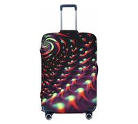 LHCVSFGW Reisegepäckhülle, Fantasy, Sci-Fi, Schwindel, Koffer-Schutz, elastisch, waschbar, kratzfest, Gepäckabdeckung, dicker Gepäckschutz, passend für 45,7 - 81,3 cm Gepäck, Schwarz , XL