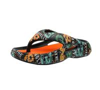 LHEZXS Pillow Arch Support Flip Flops Herren-Sommer Mit Dicker Locked Strand Nicht Rutschfestig Aus Soft-Soled-Hausschuhen-Orange-43-44