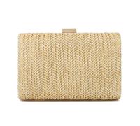 LHHMZ Stroh Clutch für Damen Kleine Sommer Abendtasche Raffia Umhängetasche Gewebte Strandhandtasche