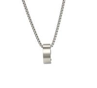 LHJHZDJC Halskette für Männer und Frauen, modisch, kleiner Ring-Anhänger, Halsketten für Herren, einfache geometrische Halskette, Choker-Kette, Punk, männlicher Schmuck, alltäglicher lässiger Geschenk