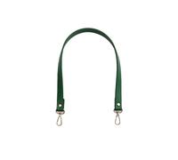 LHSJYG Taschengriffe Aus Leder Bag Belt Handle Short Strap PU Leather Replacement Handbag Parts Accessories for Bags(9 Green,Silver)