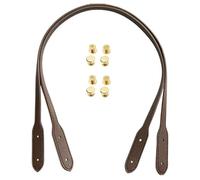 LHSJYG Taschengriffe Aus Leder Detachable Shoulder Bag Strap 2Pcs Pu Leather Bags Belt Handles Replacement for Handbags Handbag Band Handle with Rivets(Coffee)