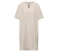 Cecil Sommerkleid LI/CV_Solid – Damen Gr. M (40), macadamia beige, 55/45% Leinen/Viskose, knielang