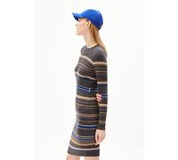 ARMEDANGELS LIAA RN STRIPES - Damen Strickkleid Slim Fit aus Bio-Baumwolle steel melange-faded indigo S