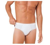 Liabel Herren-Slips aus Baumwolle. 3er oder 6er Pack Herren Unterhosen weiß oder bunt. Übergröße aus 100% atmungsaktiver Baumwolle, Weiß, S