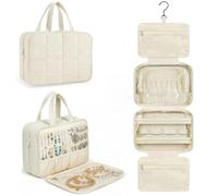 LIAMERHE Kulturbeutel Damen zum Aufhängen Männer Reise Waschtasche mit 360° Haken Groß Kosmetiktasche Schmucktasche Wasserdicht Toilettentasche für Makeup Kulturtasche mit 4 Fächern