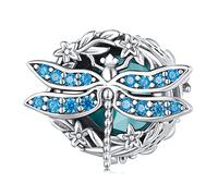Libelle Bead Charm 925 Sterling Silber Charm passt für Pandora Armband Halskette