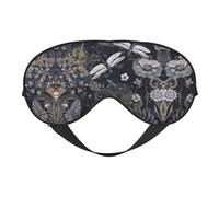 Libellen-graue doppelseitige weiche Verdunkelungs-Augenmaske, Nickerchen-Augenmaske, Nachtschlaf-Augenmaske