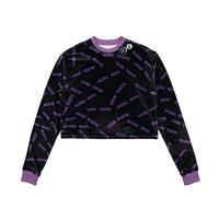 Liberal Youth Ministry Dark Youth Velvet Longsleeve T-Shirt Schwarz/Lila in Größe L