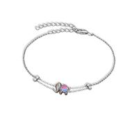 Liberty Angels - Armband mit echtem Australischen Opal für Damen aus 925 Sterling Silber mit 18k Weißgold Beschichtung - Opalschmuck - Größenverstellbares Opal Armband