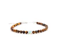 Liberty Angels Damen Opal Armband - Echter 925er Silber Edelstein Armbänder - Verstellbarer Heilender Schmuck für Inneren Frieden, Stressabbau, Spirituelles Wohlbefinden - Tiger Auge