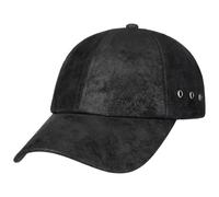 Stetson Liberty Ledercap Herren - One Size (ca. 55-60 cm) Basecap - Größenverstellbare Baseballcap aus Vintage-Leder - Schirmmütze mit Markenstickerei und Luftösen - Sommer/Winter schwarz One Size