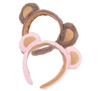 LIbgiubhy Haarreifen mit Bärenohren, schönes Plüsch-Haarband, Urlaub, Party, Requisiten, Kopfbedeckung, Erwachsene, Musik, Festival, Geburtstag, Party, Kopfbedeckung, 2 Stück