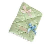 LIbgiubhy Reisepasshülle, koreanischer Stil, Kartenhalter, süße Schleifen, Reisezubehör für Frauen und Mädchen, grün