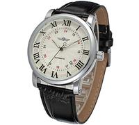 LICAEVEY Winner Vollautomatische Mechanische Herrenuhr mit PU-Lederband, Klassisches Zifferblatt mit Römischen Ziffern für Eleganten Look und Angenehmen, Tägliche Wasserdichtigkeit,
