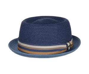 Licano Toyo Pork Pie Strohhut by Stetson blau L (58-59 cm)