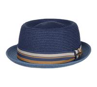 Licano Pork Pie Strohhut by Stetson Hüte XXL (62-63 cm) blau