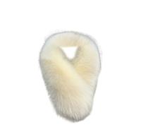 LICHENGTAI Damen Kunstfell Kunstpelz Kragen Winter Pelzkragen Schal Flauschig Weich Faux Pelz Halstuch Kragen Schal Wraps für Wintermantel Jacke Wintermantel Kapuze