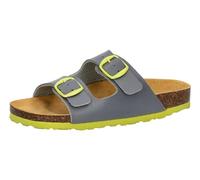 Lico Jungen Unisex Kinder Bioline Kids 2-Schnaller Pantoletten, grau/Lemon, 29 EU
