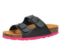 Lico Bioline Kids Pantoletten 2-Schnaller, Schwarz/Rot, 34 EU