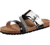 Lico BIOLINE LADY Damen Pantoletten, Anthrazit/ Anthrazit, 40 EU