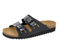 Lico BIOLINE LADY Damen Pantoletten, Schwarz/ Silber, 37 EU