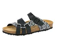 Lico BIOLINE LADY SOFT Damen Pantoletten, Schwarz/ Weiß, 39 EU