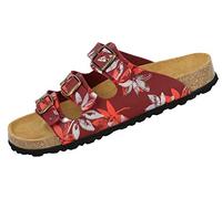 Pantolette LICO "Pantolette Bioline Leave", Damen, Gr. 39, rot, Synthetik, Schuhe Pantolette (30459330-39) rot