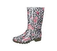 Lico Damen Aquata Gummistiefel, Schwarz/Weiss/Rosa, 39 EU