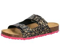 Lico Damen Bioline Platino Pantoletten, Schwarz/Gold, 39 EU