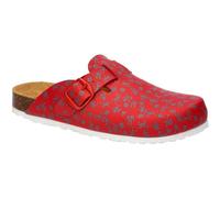 Pantolette Damen Schnallen rot LICO Bioline Clog Print - Rot / 42