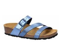LICO Damen Pantolette Natural Glitter (910185) 37 blau